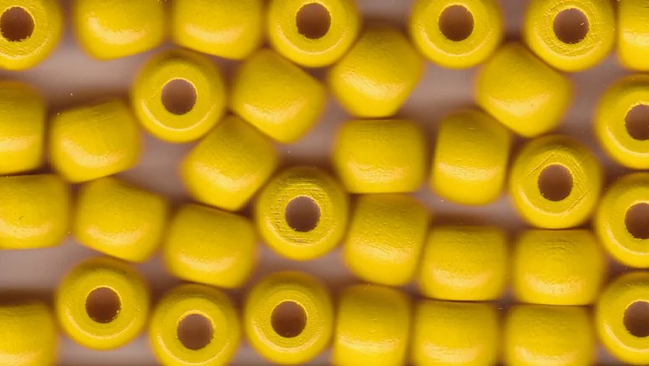 Grosslochperlen gelb
