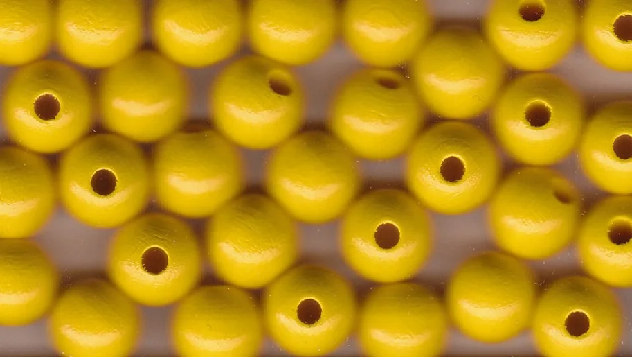 Holzperlen gelb