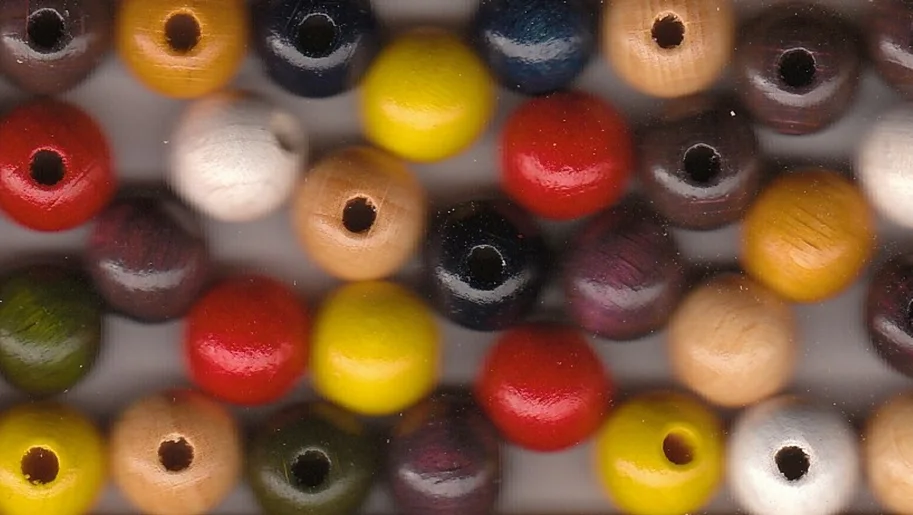 Holzperlen bunt gemischt